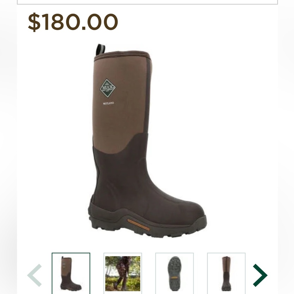 Men’s wetland muck boots size 12